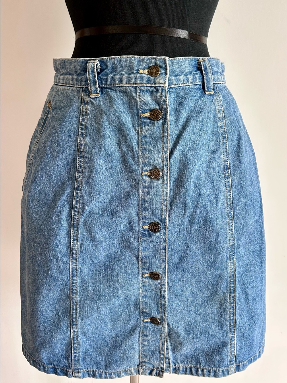 Vintage 90s Lizwear by Liz Claiborne Button Front High Waist Denim Skirt